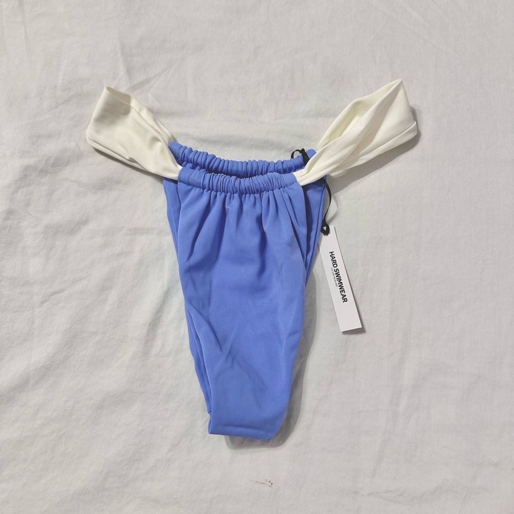 Blue and White Bikini Bottom
